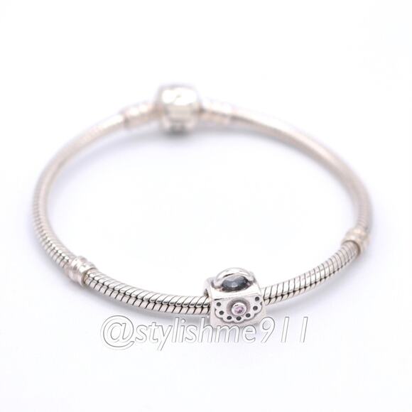 Authentic PANDORA Scalloped Purse with Pink CZ Charm - 790473PCZ - Picture 5 of 10